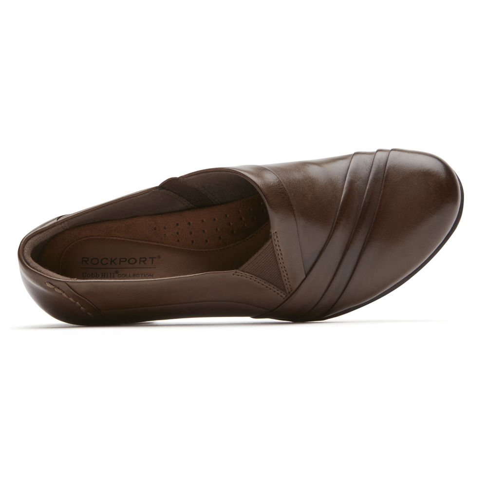 Rockport Singapore Womens Slip-On - Cobb Hill Abbott Brown - GX8045736